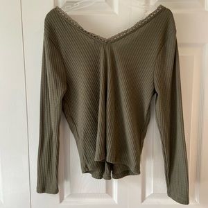 Love fire long sleeve waffle shirt